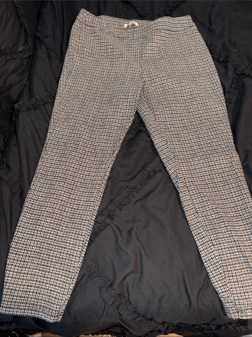 Nanette Lepore Black & White Houndstooth Chinos